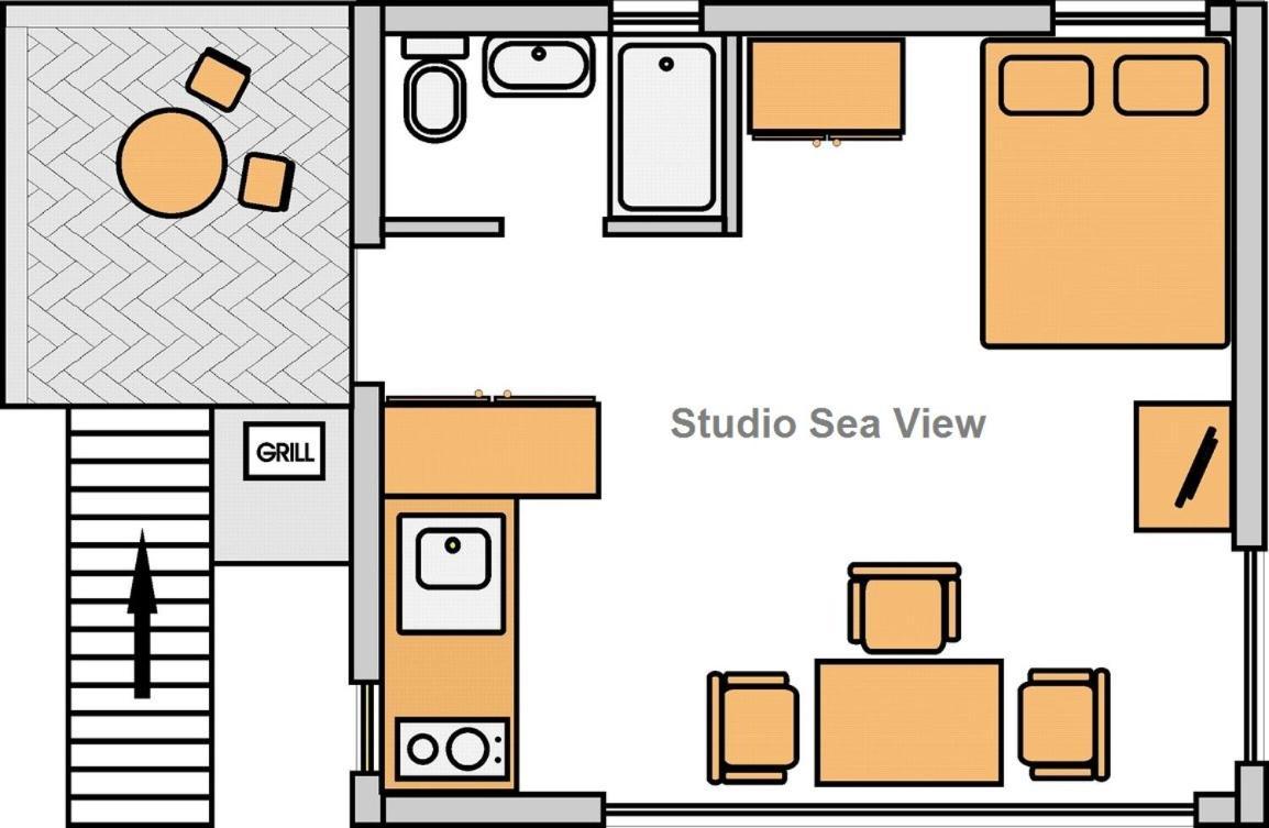 רוביני Studio Sea View Borik מראה חיצוני תמונה